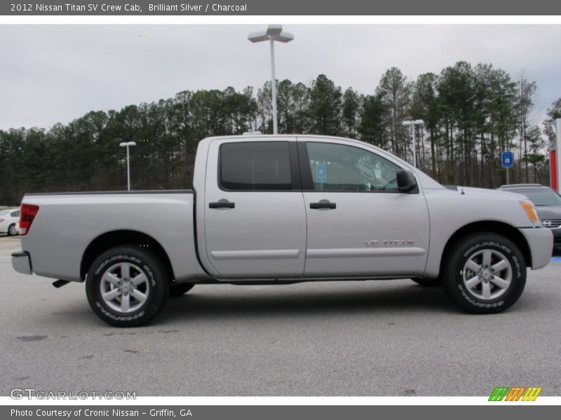 Brilliant Silver / Charcoal 2012 Nissan Titan SV Crew Cab