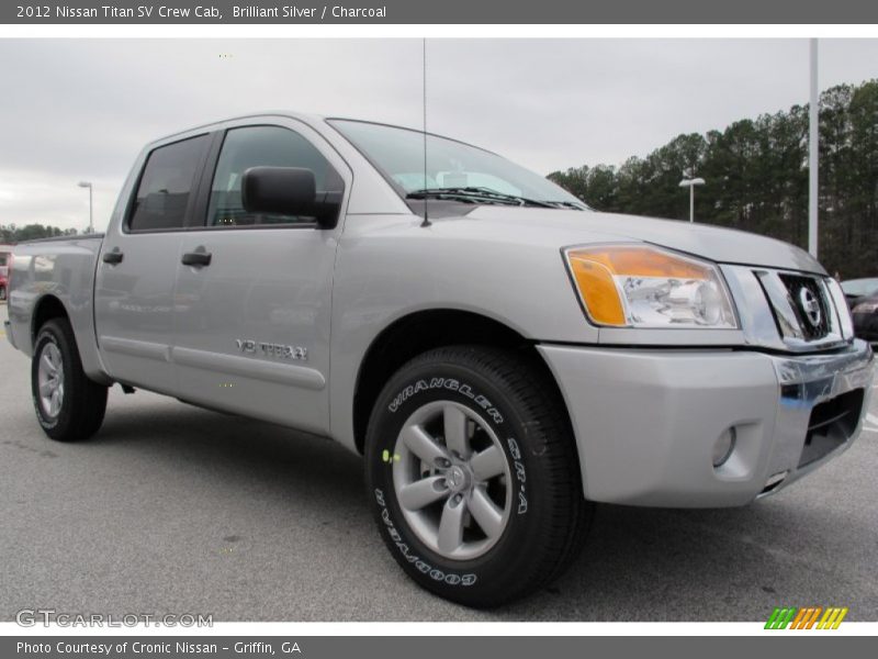 Brilliant Silver / Charcoal 2012 Nissan Titan SV Crew Cab