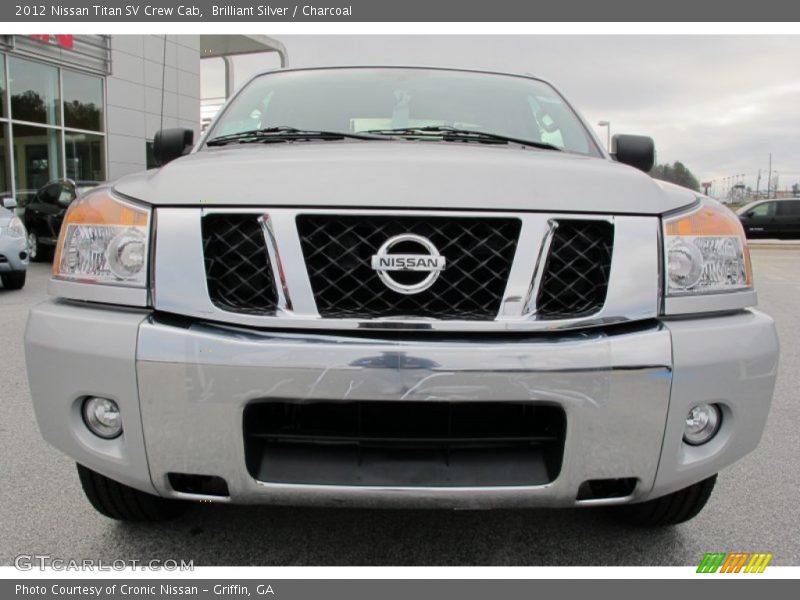 Brilliant Silver / Charcoal 2012 Nissan Titan SV Crew Cab