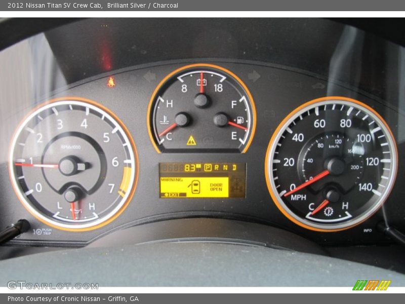 Brilliant Silver / Charcoal 2012 Nissan Titan SV Crew Cab