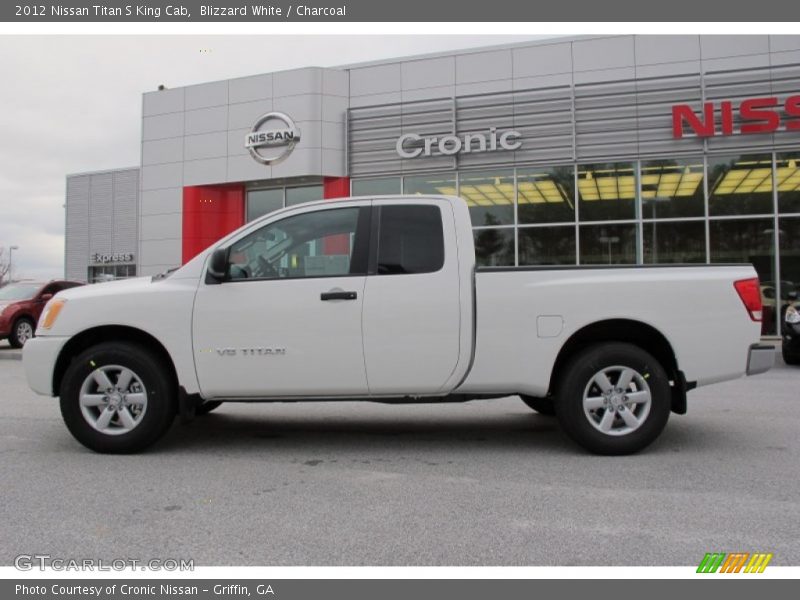 Blizzard White / Charcoal 2012 Nissan Titan S King Cab