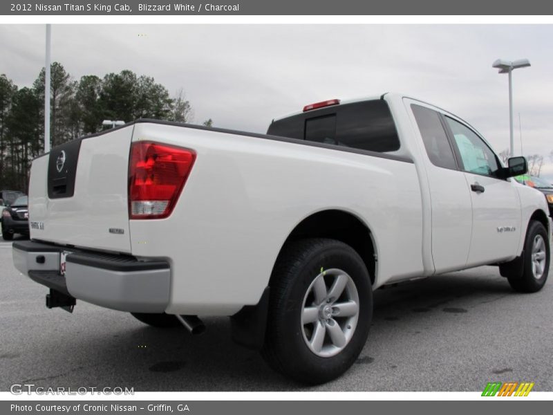 Blizzard White / Charcoal 2012 Nissan Titan S King Cab