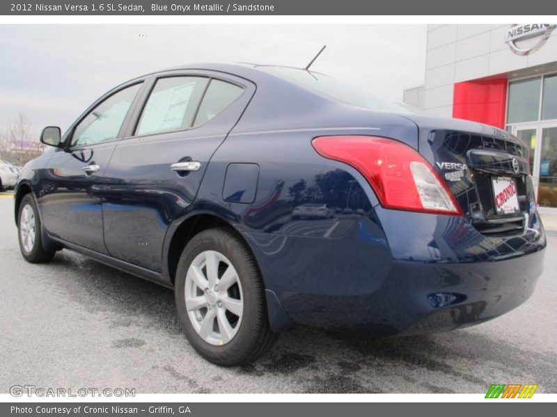 Blue Onyx Metallic / Sandstone 2012 Nissan Versa 1.6 SL Sedan