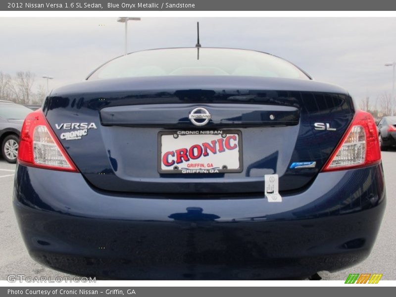 Blue Onyx Metallic / Sandstone 2012 Nissan Versa 1.6 SL Sedan