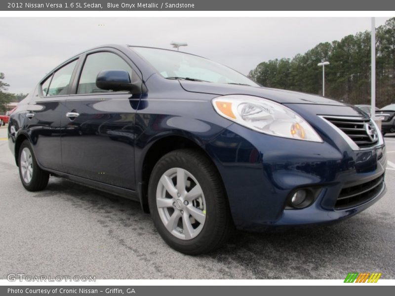Blue Onyx Metallic / Sandstone 2012 Nissan Versa 1.6 SL Sedan
