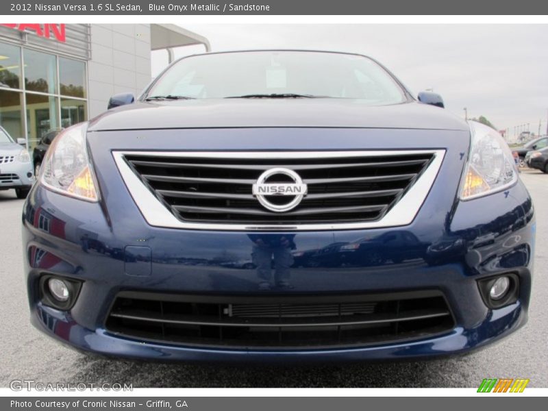 Blue Onyx Metallic / Sandstone 2012 Nissan Versa 1.6 SL Sedan
