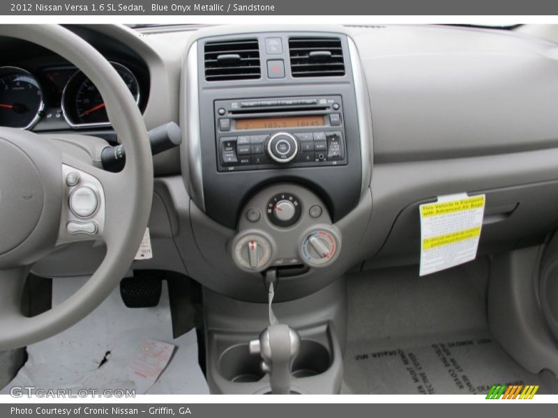 Blue Onyx Metallic / Sandstone 2012 Nissan Versa 1.6 SL Sedan