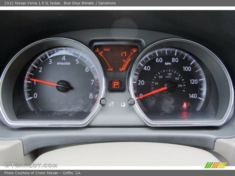  2012 Versa 1.6 SL Sedan 1.6 SL Sedan Gauges