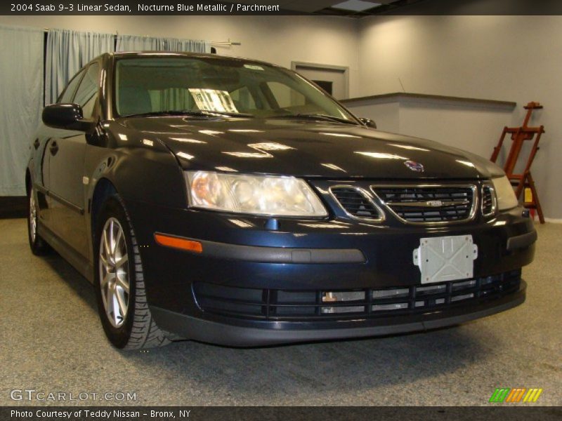 Nocturne Blue Metallic / Parchment 2004 Saab 9-3 Linear Sedan