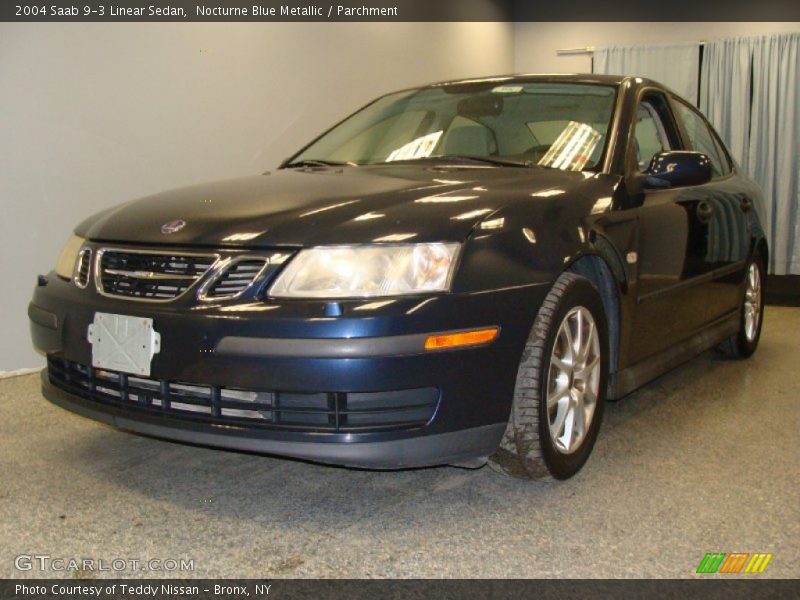 Nocturne Blue Metallic / Parchment 2004 Saab 9-3 Linear Sedan