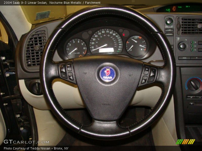 Nocturne Blue Metallic / Parchment 2004 Saab 9-3 Linear Sedan