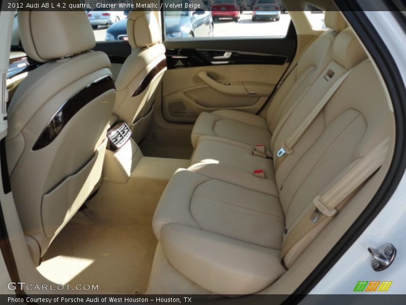 Glacier White Metallic / Velvet Beige 2012 Audi A8 L 4.2 quattro