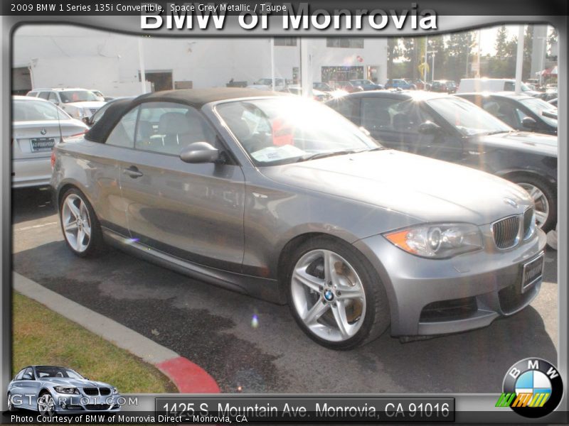 Space Grey Metallic / Taupe 2009 BMW 1 Series 135i Convertible