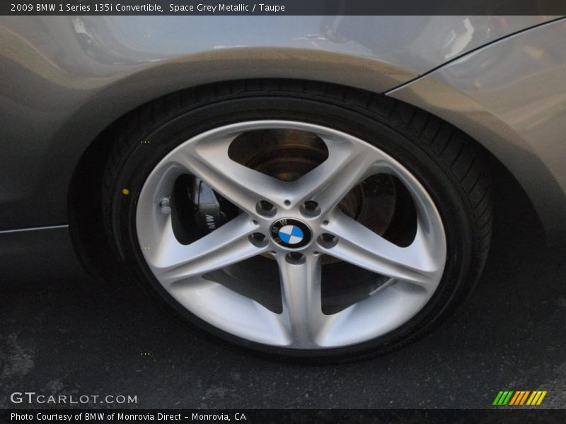 Space Grey Metallic / Taupe 2009 BMW 1 Series 135i Convertible