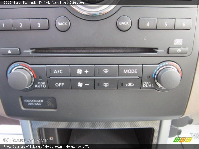 Controls of 2012 Pathfinder SV 4x4