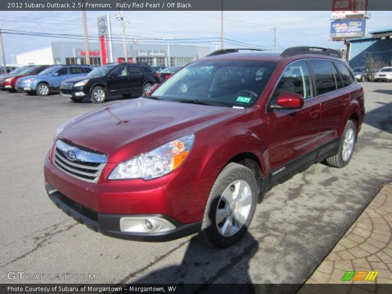 Ruby Red Pearl / Off Black 2012 Subaru Outback 2.5i Premium