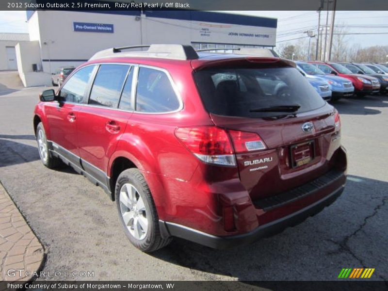 Ruby Red Pearl / Off Black 2012 Subaru Outback 2.5i Premium