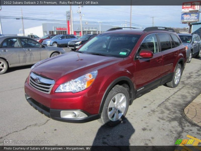 Ruby Red Pearl / Off Black 2012 Subaru Outback 2.5i Premium