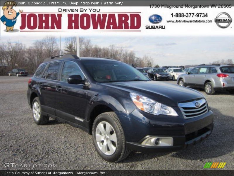 Deep Indigo Pearl / Warm Ivory 2012 Subaru Outback 2.5i Premium