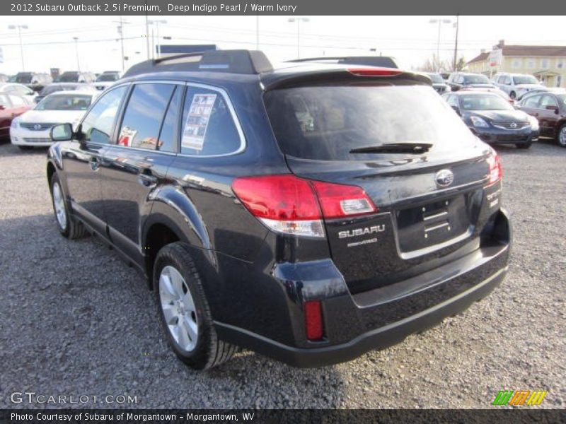 Deep Indigo Pearl / Warm Ivory 2012 Subaru Outback 2.5i Premium