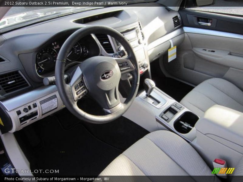 Deep Indigo Pearl / Warm Ivory 2012 Subaru Outback 2.5i Premium
