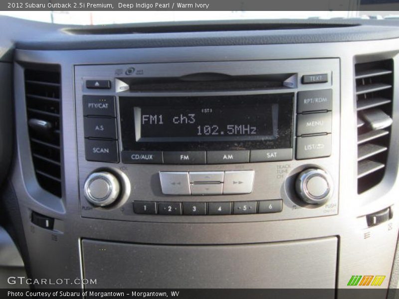 Deep Indigo Pearl / Warm Ivory 2012 Subaru Outback 2.5i Premium