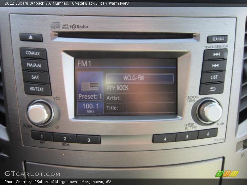 Crystal Black Silica / Warm Ivory 2012 Subaru Outback 3.6R Limited