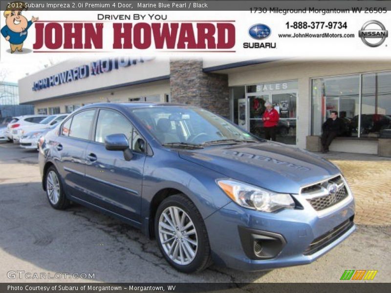 Marine Blue Pearl / Black 2012 Subaru Impreza 2.0i Premium 4 Door