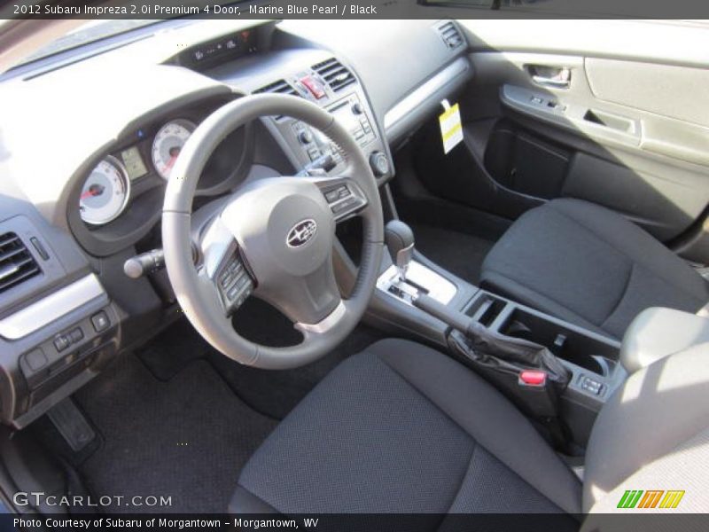 Marine Blue Pearl / Black 2012 Subaru Impreza 2.0i Premium 4 Door