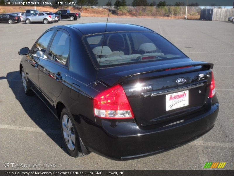 Black / Gray 2008 Kia Spectra EX Sedan