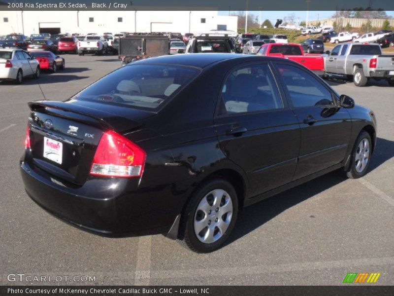 Black / Gray 2008 Kia Spectra EX Sedan