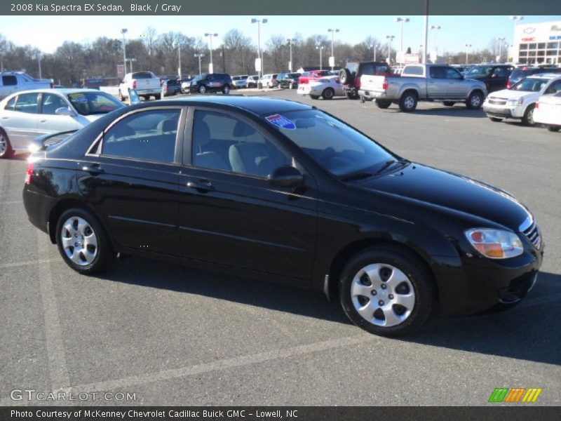 Black / Gray 2008 Kia Spectra EX Sedan