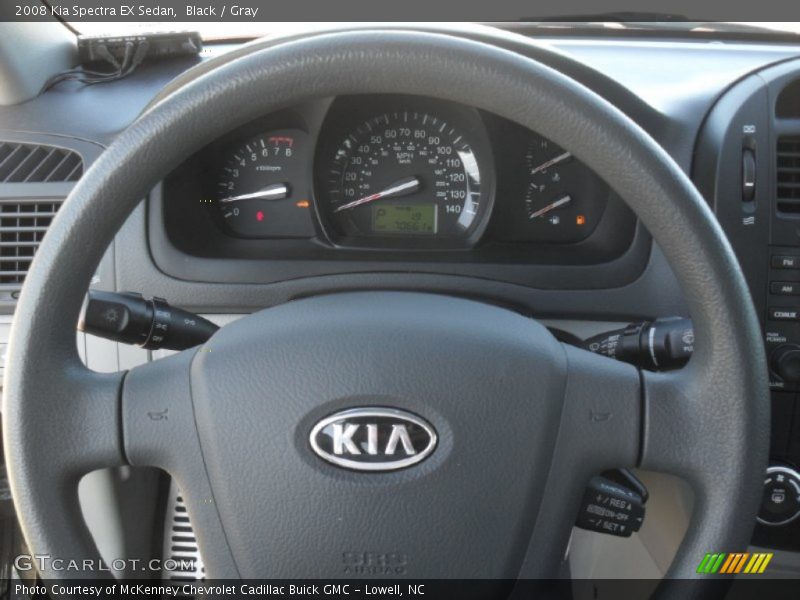 Black / Gray 2008 Kia Spectra EX Sedan