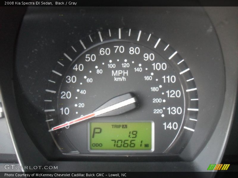 Black / Gray 2008 Kia Spectra EX Sedan