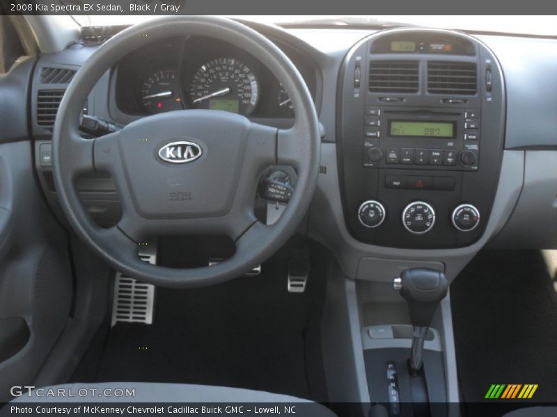 Black / Gray 2008 Kia Spectra EX Sedan