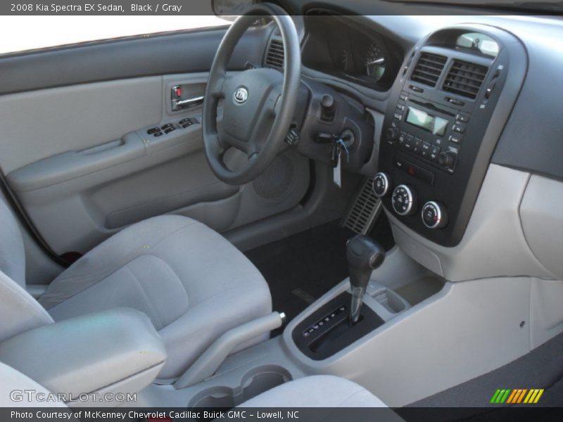 Black / Gray 2008 Kia Spectra EX Sedan