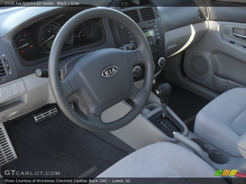 Black / Gray 2008 Kia Spectra EX Sedan