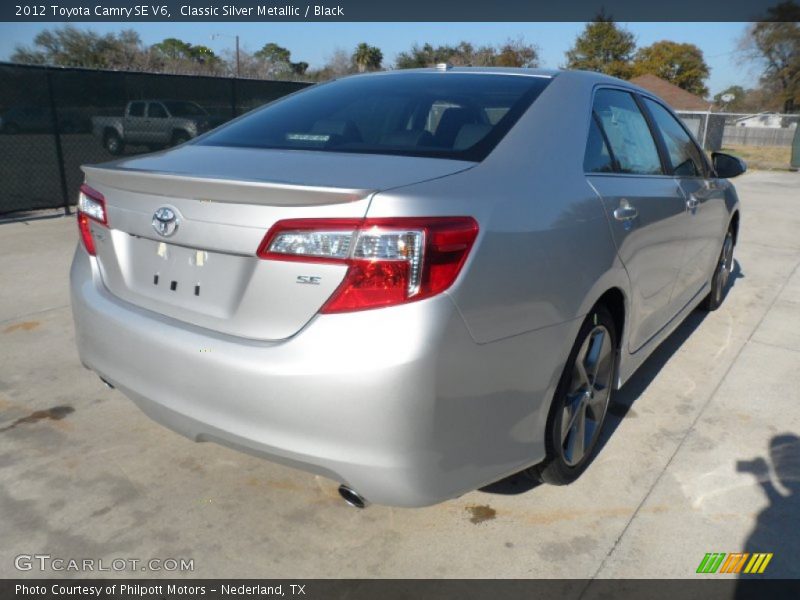 Classic Silver Metallic / Black 2012 Toyota Camry SE V6