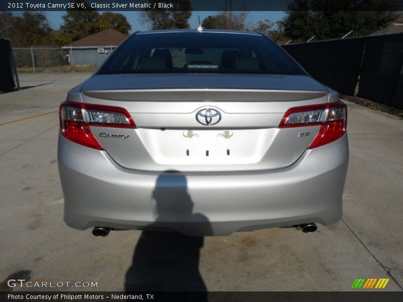 Classic Silver Metallic / Black 2012 Toyota Camry SE V6