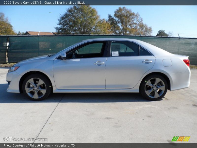 Classic Silver Metallic / Black 2012 Toyota Camry SE V6