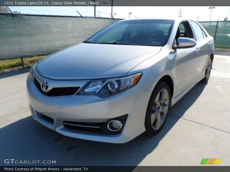 Classic Silver Metallic / Black 2012 Toyota Camry SE V6