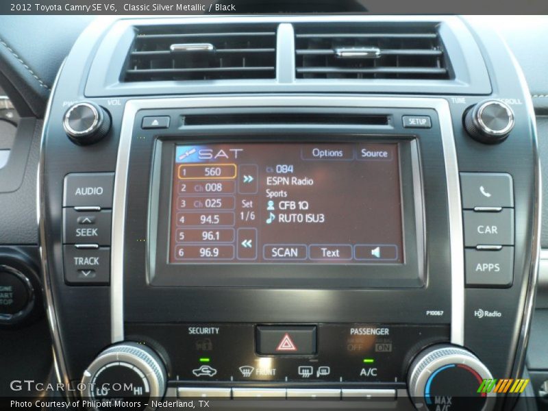Classic Silver Metallic / Black 2012 Toyota Camry SE V6