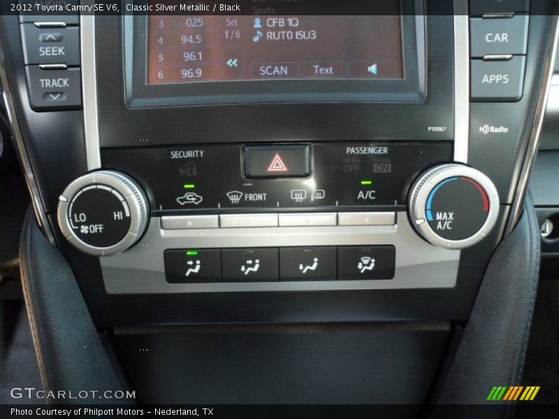 Classic Silver Metallic / Black 2012 Toyota Camry SE V6