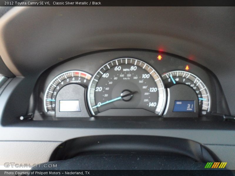 Classic Silver Metallic / Black 2012 Toyota Camry SE V6