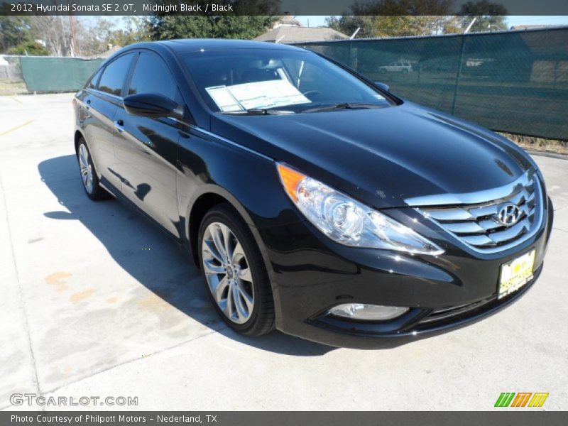 Midnight Black / Black 2012 Hyundai Sonata SE 2.0T