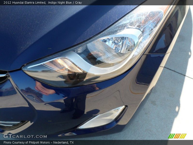 Indigo Night Blue / Gray 2012 Hyundai Elantra Limited