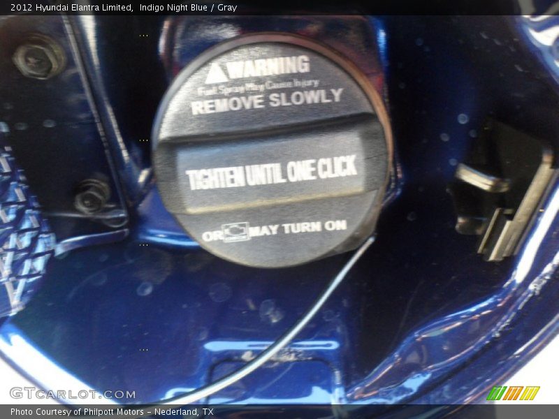 Indigo Night Blue / Gray 2012 Hyundai Elantra Limited