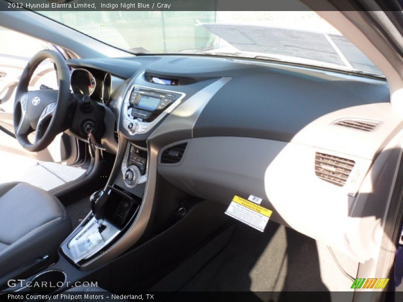 Indigo Night Blue / Gray 2012 Hyundai Elantra Limited