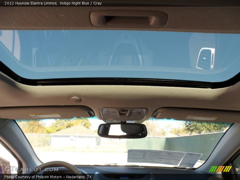Indigo Night Blue / Gray 2012 Hyundai Elantra Limited