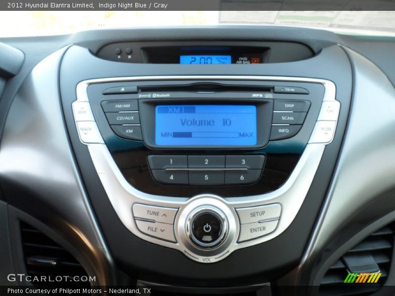 Indigo Night Blue / Gray 2012 Hyundai Elantra Limited